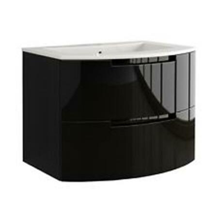 LATOSCANA Vanity Oasi 39 In. Vanity Sink Top 2 Drawers Black OA39OPT1B